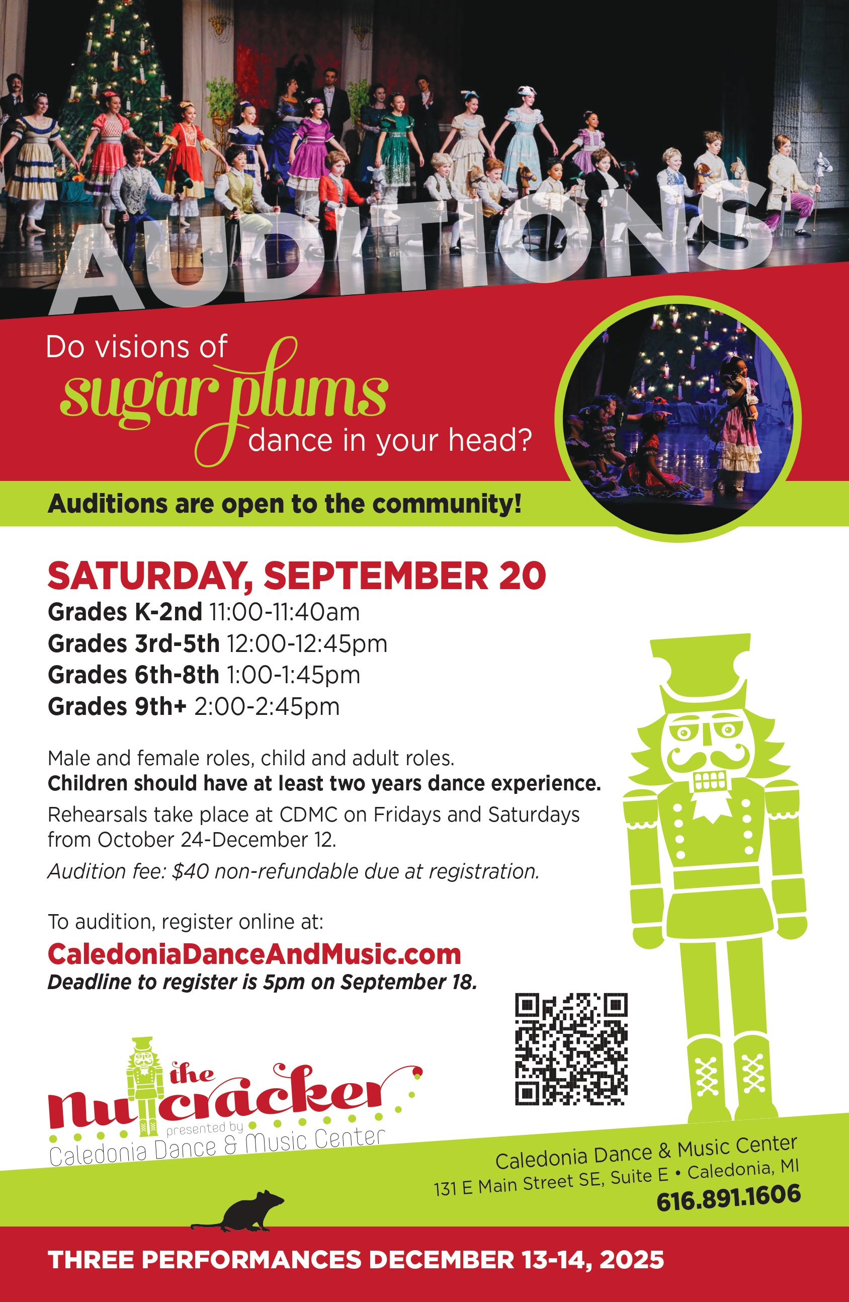 nutcracker audition flyer
